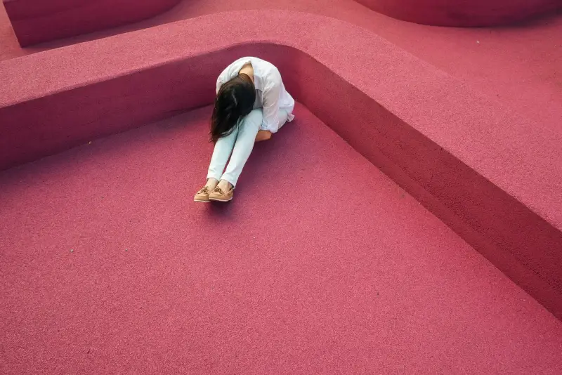 Person recovering from burnout with professional support