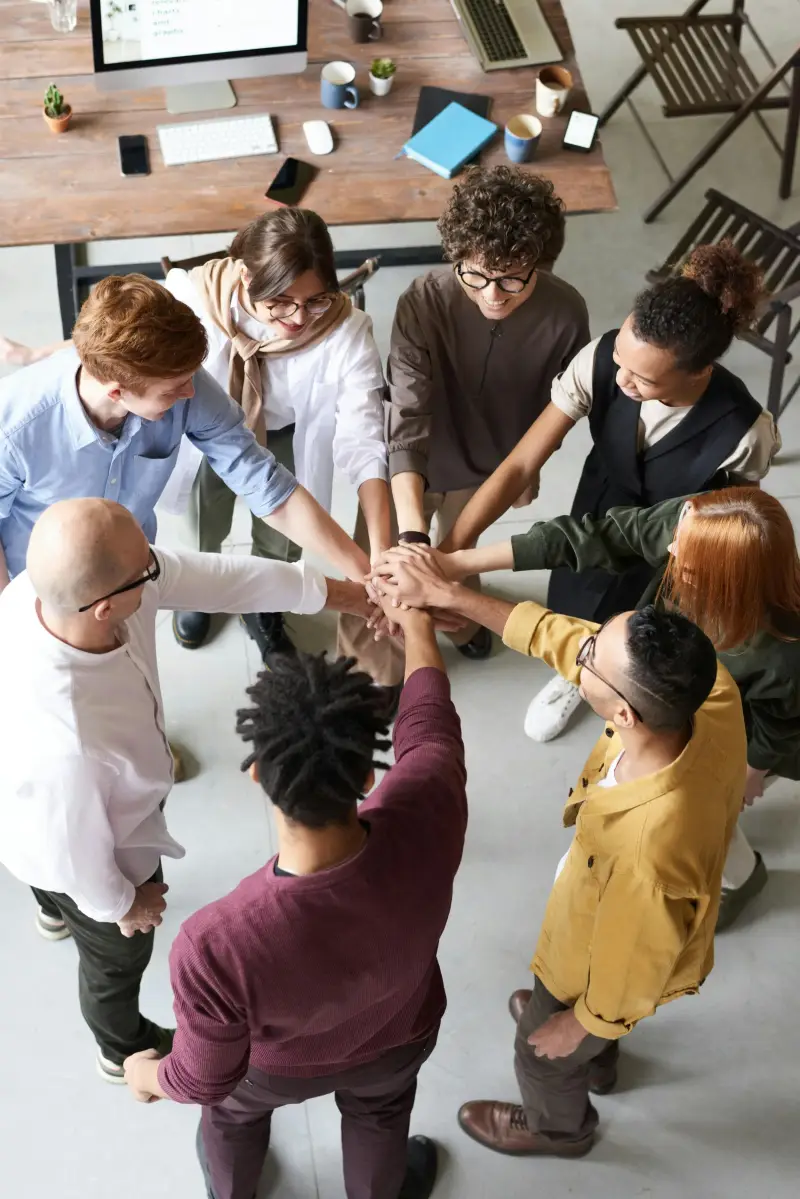 People connecting and supporting each other for mental health