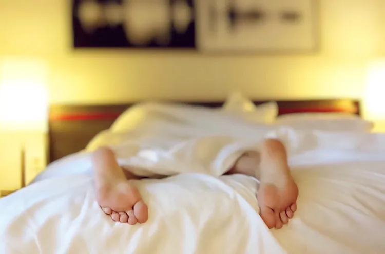 Peaceful bedroom scene representing restful sleep after CBTi treatment