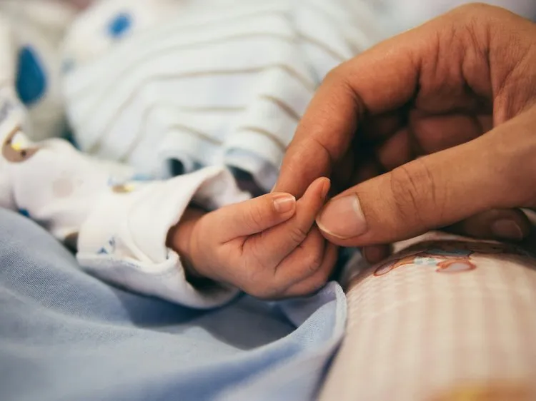 Gentle, nurturing scene representing specialist support for perinatal mental health